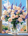 Malowanie po numerach 40x50 - Florystyczna kompozycja