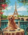 Diamentowa mozaika 40×50 cm na ramie - Retriever
