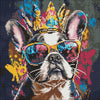 Diamentowa mozaika 40x40 na ramie - Buldog